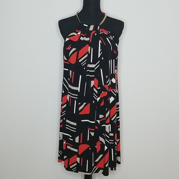 Calvin Klein Dresses & Skirts - Calvin Klein M/L printed gold chain dress